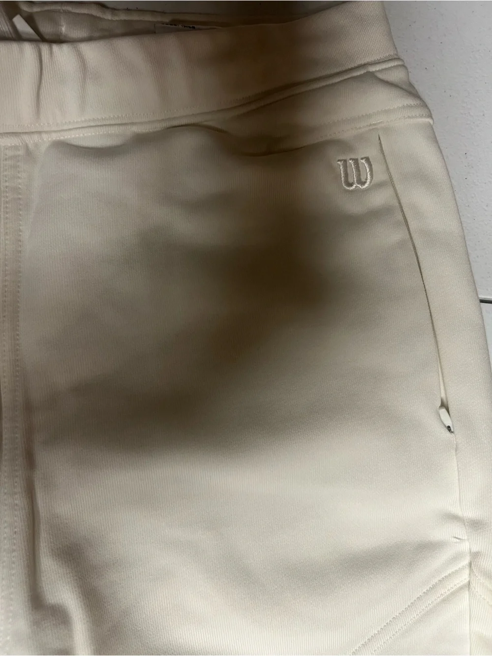 Wilson Men's Cream Athletic Sweatpants with Subtle Logo